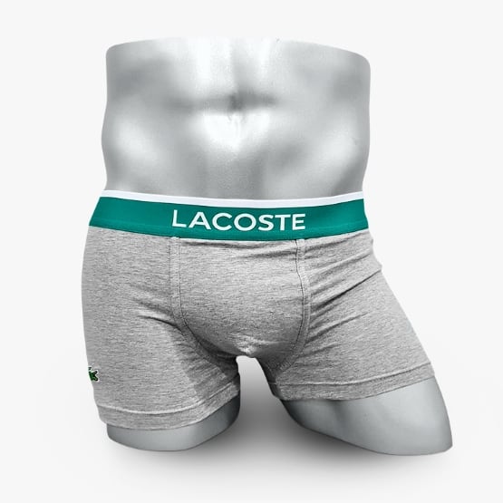 Купить мужские трусы Lacoste боксеры - серые